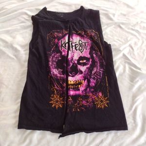 Knot fest slip knot Band Shirt vest size Small